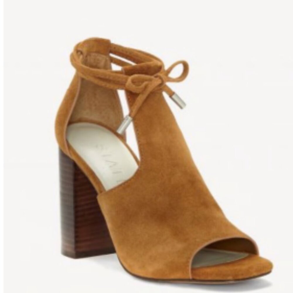1.STATE Suede Open-Toe Block Heel Sandals